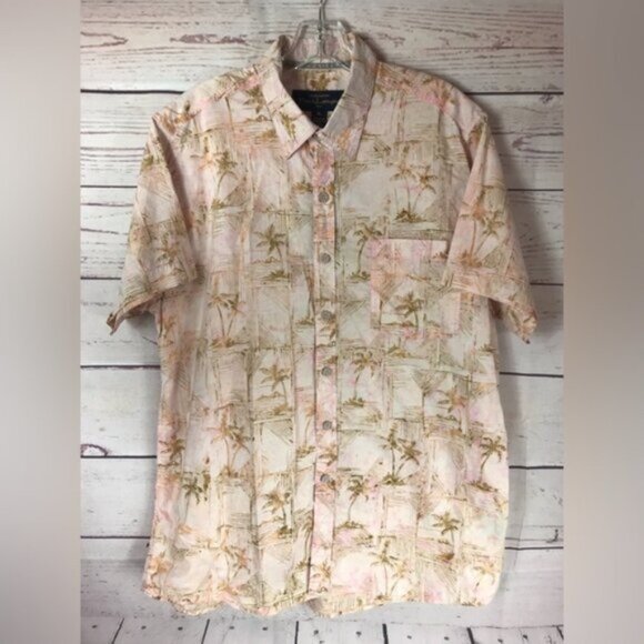 Pete Huntington Men's Short Sleeve Green Room Button Up, Various Sizes - Picture 1 of 3